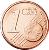 reverse of 1 Euro Cent - Albert II - 2'nd Type (2006 - 2014) coin with KM# 188 from Monaco. Inscription: 1 EURO CENT LL