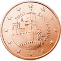 San Marino coin 5 Euro Cent (2002 - 2015) obverse obverse of 5 Euro Cent (2002 - 2015) coin with KM# 442 from San Marino. Inscription: 2006 SAN MARINO Ch R ELF INC.
