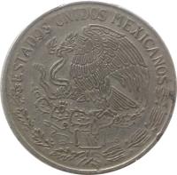 Mexico coin 1 Peso (1970 - 1984) obverse obverse of 1 Peso (1970 - 1984) coin with KM# 460 from Mexico. Inscription: ESTADOS UNIDOS MEXICANOS