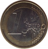 San Marino coin 1 Euro - 2'nd Map (2008 - 2015) reverse reverse of 1 Euro - 2'nd Map (2008 - 2015) coin with KM# 485 from San Marino. Inscription: 1 EURO LL