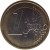 reverse of 1 Euro - 2'nd Map (2008 - 2015) coin with KM# 485 from San Marino. Inscription: 1 EURO LL