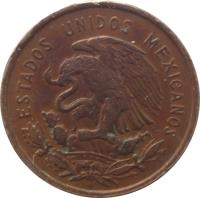 Mexico coin 10 Centavos (1955 - 1967) obverse obverse of 10 Centavos (1955 - 1967) coin with KM# 433 from Mexico. Inscription: ESTADOS UNIDOS MEXICANOS