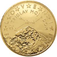 Slovenia coin 50 Euro Cent - 2'nd Map (2007 - 2014) obverse obverse of 50 Euro Cent - 2'nd Map (2007 - 2014) coin with KM# 73 from Slovenia. Inscription: S L O V E N I J A OJ TRIGLAV MOJ DOM 2007