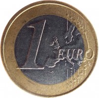 Slovenia coin 1 Euro - 2'nd Map (2007 - 2014) reverse reverse of 1 Euro - 2'nd Map (2007 - 2014) coin with KM# 74 from Slovenia. Inscription: 1 EURO LL