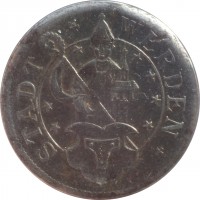 Germany coin 10 Pfennig - Werden (Rheinprovinz) (1920) obverse obverse of 10 Pfennig - Werden (Rheinprovinz) (1920) coin with F# 595.2 from Germany. Inscription: STADT WERDEN