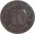 reverse of 10 Pfennig - Werden (Rheinprovinz) (1920) coin with F# 595.2 from Germany. Inscription: KRIEGSGELD 10 ✭ PFENNIG ✭