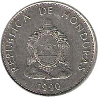 Honduras coin 20 Centavos (1978 - 1990) obverse obverse of 20 Centavos (1978 - 1990) coin with KM# 83 from Honduras. Inscription: REPUBLICA DE HONDURAS 1978