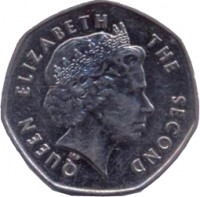 Falkland Islands coin 20 Pence - Elizabeth II - 4'th Portrait (2004) obverse obverse of 20 Pence - Elizabeth II - 4'th Portrait (2004) coin with KM# 134 from Falkland Islands. Inscription: QUEEN ELIZABETH THE SECOND IRB