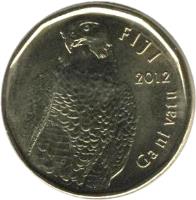 obverse of 2 Dollars (2012 - 2014) coin with KM# 337 from Fiji. Inscription: FIJI 2012 Ga ni vatu