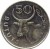 reverse of 50 Bututs (1998) coin with KM# 58 from Gambia. Inscription: 50 BUTUTS