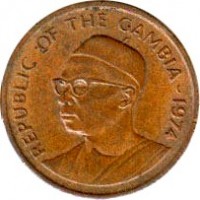 Gambia coin 1 Butut - FAO (1974 - 1985) obverse obverse of 1 Butut - FAO (1974 - 1985) coin with KM# 14 from Gambia. Inscription: REPUBLIC OF THE GAMBIA - 1974