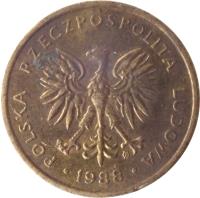 obverse of 2 Złote (1975 - 1988) coin with Y# 80 from Poland. Inscription: POLSKA RZECZPOSPOLITA LUDOWA · 1975 ·