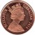 obverse of 1 Penny - Elizabeth II - 3'rd Portrait (2010 - 2011) coin with KM# 1098 from Gibraltar. Inscription: ELIZABETH II GIBRALTAR 2010