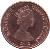 obverse of 1 Penny - Elizabeth II - 3'rd Portrait (2012 - 2013) coin with KM# 1099 from Gibraltar. Inscription: ELIZABETH II QUEEN OF GIBRALTAR RDM 2012