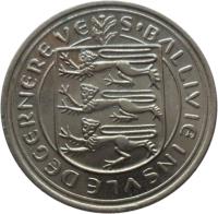 obverse of 5 Pence - Elizabeth II (1977 - 1982) coin with KM# 29 from Guernsey. Inscription: S'BALLIVIE INSVLE DE GERNEREVE