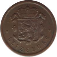 obverse of 25 Centimes - Charlotte (1946 - 1947) coin with KM# 45 from Luxembourg. Inscription: *LETZEBURG*