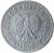 obverse of 20 Groszy (1949) coin with Y# 43a from Poland. Inscription: RZECZPOSPOLITA POLSKA 1949