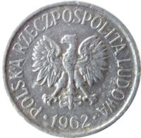 obverse of 5 Groszy (1958 - 1972) coin with Y# A46 from Poland. Inscription: POLSKA RZECZPOSPOLITA LUDOWA 1971