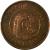 obverse of 50 Aurar (1981) coin with KM# 26 from Iceland. Inscription: FIMMTÍU AURAR ÍSLAND 1981