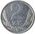 reverse of 2 Złote (1989 - 1990) coin with Y# 80.3 from Poland. Inscription: 2 ZŁ