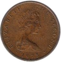 Isle of Man coin 1 New Penny - Elizabeth II - 2'nd Portrait (1971 - 1975) obverse obverse of 1 New Penny - Elizabeth II - 2'nd Portrait (1971 - 1975) coin with KM# 20 from Isle of Man. Inscription: ELIZABETH THE SECOND · 1971 ·