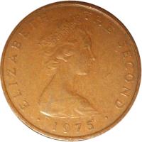 obverse of 2 New Pence - Elizabeth II - 2'nd Portrait (1971 - 1975) coin with KM# 21 from Isle of Man. Inscription: ELIZABETH THE SECOND · 1972 ·