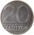 reverse of 20 Złotych - Smaller (1989 - 1990) coin with Y# 153.2 from Poland. Inscription: 20 ZŁOTYCH