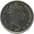obverse of 10 Pence - Elizabeth II - 3'rd Portrait (1996 - 1997) coin with KM# 591 from Isle of Man. Inscription: ISLE OF MAN ELIZABETH II 1996