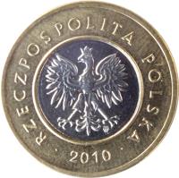 obverse of 2 Złote (1994 - 2015) coin with Y# 283 from Poland. Inscription: RZECZPOSPOLITA POLSKA · 2009 ·