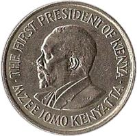 Kenya coin 50 Cents - With legend (1969 - 1978) obverse obverse of 50 Cents - With legend (1969 - 1978) coin with KM# 13 from Kenya. Inscription: THE FIRST PRESIDENT OF KENYA MZEE JOMO KENYATTA