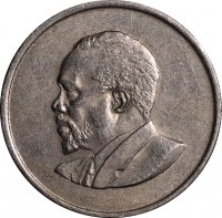 obverse of 50 Cents - Without legend (1966 - 1968) coin with KM# 4 from Kenya.