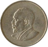 obverse of 2 Shillings - Without legend (1966 - 1968) coin with KM# 6 from Kenya.