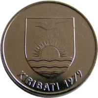 obverse of 10 Cents (1979) coin with KM# 4 from Kiribati. Inscription: KIRIBATI 1979