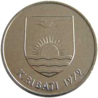 obverse of 50 Cents (1979) coin with KM# 6 from Kiribati. Inscription: KIRIBATI 1979