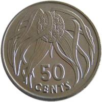 reverse of 50 Cents (1979) coin with KM# 6 from Kiribati. Inscription: 50 CENTS