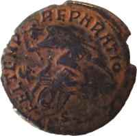 Rome (ancient) coin AE 3 - Constantius II (355 - 361) reverse reverse of AE 3 - Constantius II (355 - 361) coin with RIC# VIII 110 from Rome (ancient). Inscription: FEL TEMP REPARATIO SNKS