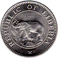 Liberia coin 5 Cents (1960 - 1984) obverse obverse of 5 Cents (1960 - 1984) coin with KM# 14 from Liberia. Inscription: REPUBLIC OF LIBERIA