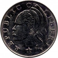 Liberia coin 25 Cents (2000) obverse obverse of 25 Cents (2000) coin with KM# 16b from Liberia. Inscription: REPUBLIC OF LIBERIA