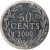 reverse of 50 Cents (2000) coin with KM# 17b from Liberia. Inscription: 50 CENTS 2000