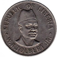 Liberia coin 50 Cents (1976 - 1987) reverse reverse of 50 Cents (1976 - 1987) coin with KM# 31 from Liberia. Inscription: REPUBLIC OF LIBERIA * W.R. TOLBERT JR. *