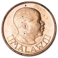 obverse of 2 Tambala (1971 - 1982) coin with KM# 8 from Malawi. Inscription: MALAWI