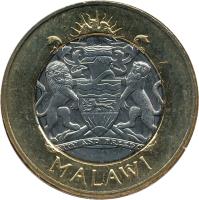 Malawi coin 10 Kwacha (2006) obverse obverse of 10 Kwacha (2006) coin with KM# 58 from Malawi. Inscription: UNITY AND FREEDOM MALAWI