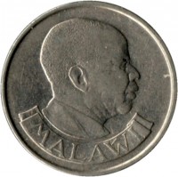 obverse of 20 Tambala (1989 - 1994) coin with KM# 11.2a from Malawi. Inscription: MALAWI