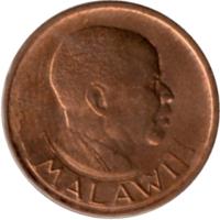 obverse of 2 Tambala (1984 - 1994) coin with KM# 8.2a from Malawi. Inscription: MALAWI