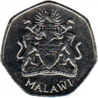 obverse of 5 Kwacha (2012) coin with KM# 213 from Malawi. Inscription: MALAWI
