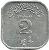 reverse of 2 Laari (1970 - 1979) coin with KM# 50 from Maldives. Inscription: 2