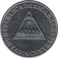 Nicaragua coin 5 Centavos (1994) obverse obverse of 5 Centavos (1994) coin with KM# 80 from Nicaragua. Inscription: REPUBLICA DE NICARAGUA AMERICA CENTRAL