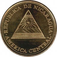 Nicaragua coin 10 Centavos (2002) obverse obverse of 10 Centavos (2002) coin with KM# 98 from Nicaragua. Inscription: REPUBLICA DE NICARAGUA AMERICA CENTRAL