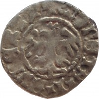 obverse of 1/2 Grosz - Jan Olbracht (1492 - 1501) coin from Poland. Inscription: MONETA*I*ALLBERTI