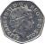 obverse of 50 Pence - Elizabeth II - 4'th Portrait (2008 - 2015) coin with KM# 1112 from United Kingdom. Inscription: ELIZABETH · II · D · G REG · F · D · 2008 IRB